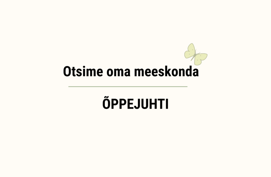 Tööpakkumine õppejuhile